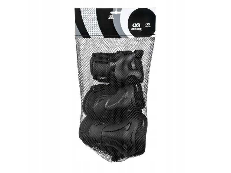 Zestaw ochraniacze na rolki czarne łokieć kolano nadgarstek NOWE FV23!