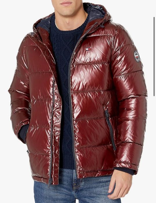 -40% XL 50 52 Tommy Hilfiger пуховик парка куртка червона красная л