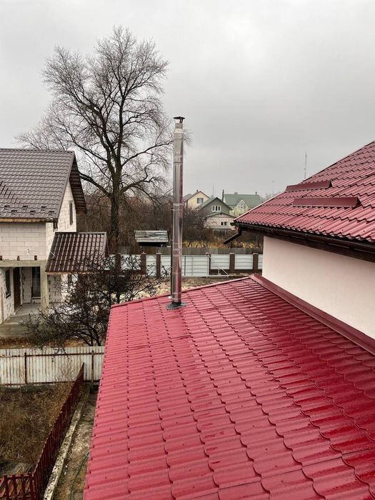 Дымоход вентиляция  Сендвич труби Монтаж димоход трубы нержавеющие 321