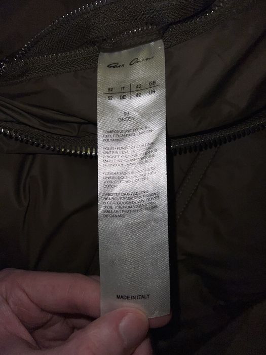 Rick owens puffer пуховик archive opium