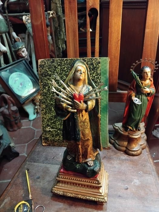 Nossa senhora das dores policromada  séc XVIll