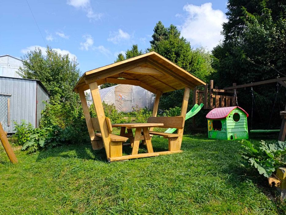 Meble ogrodowe drewniane góralskie biesiadne LITE DREWNO :