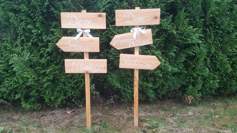 Drogowskaz ślubny, dom panny młodej!