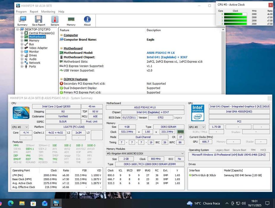 Motherboard ASUS P5G41C-M LX (LGA775 DDR2/3 iG41 SATA IDE PCIe