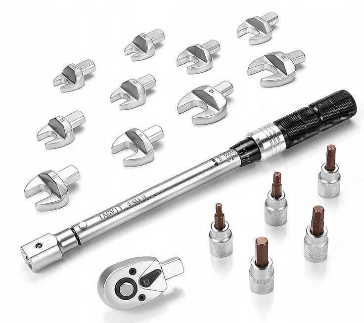 TAGVIT Klucz dynamometryczny 10-60Nm wraz z zestawem nasadek