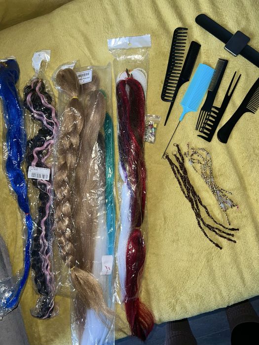 Канекалон+ в подарунок гребінці та кілечки для зачісок