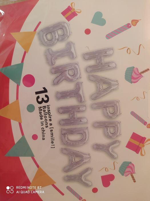 Baner z balonów HAPPY BIRTHDAY