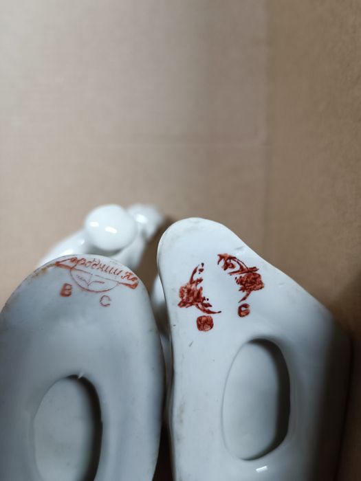 Фарфор статуетка,Слони.Старая Городница 1950-ые  СССР,за пару.