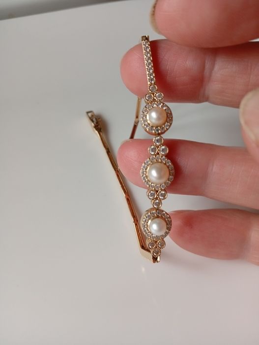 Золотий браслет з перлами 585