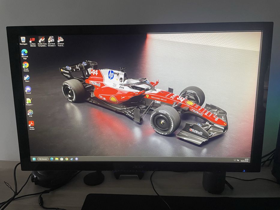 Pc Gaming com monitor e perifericos