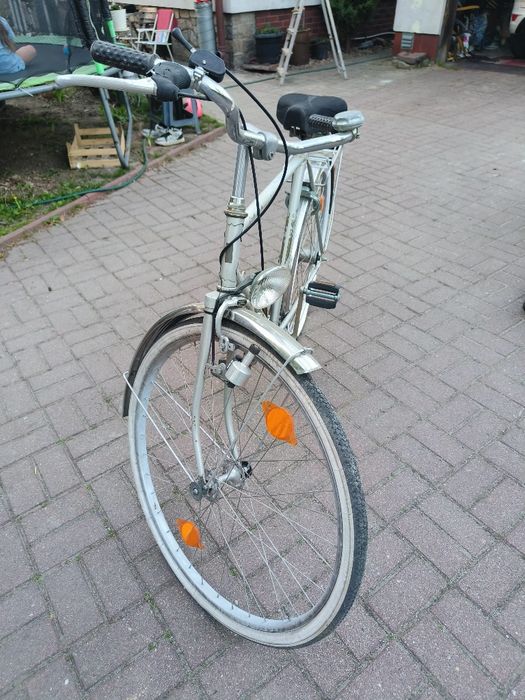 Rower retro srebrny na sprzedaż