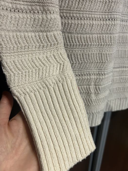 Sweter Benetton- uni- fajny ażurowy kardigan-unikat!