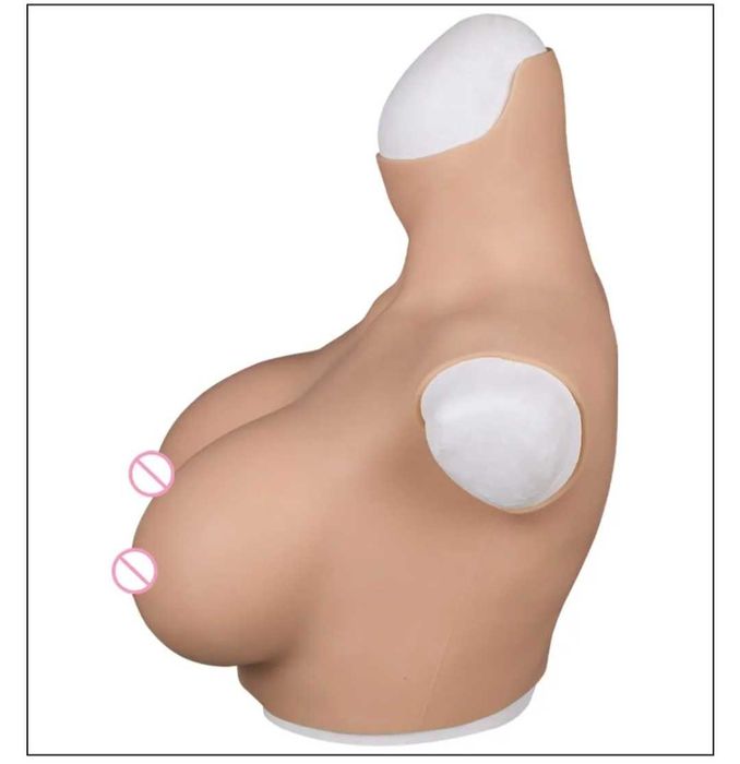 Силиконовая накладная грудь чашка Д,4 размер