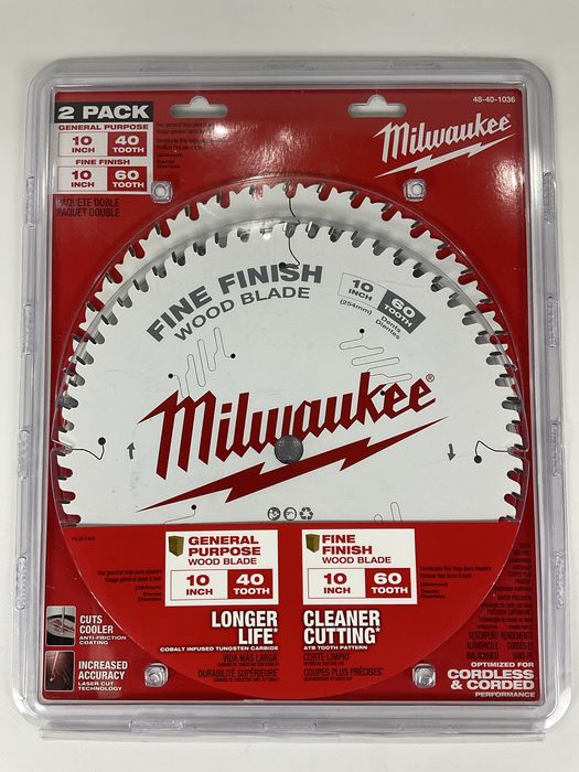 Пильные диски Milwaukee дерево, металл 254mm и для погружной пилы 165mm