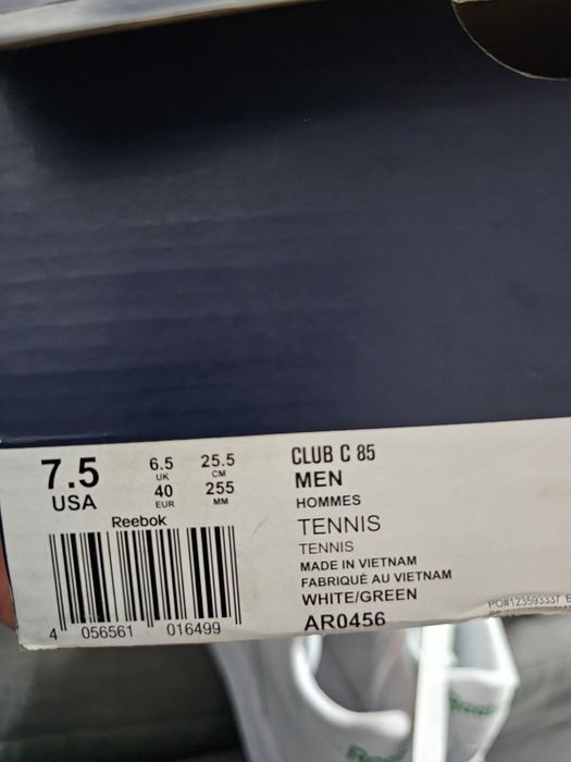 Buty nowe Reebok Eu 40 , wkładka 25,5cm club c 85