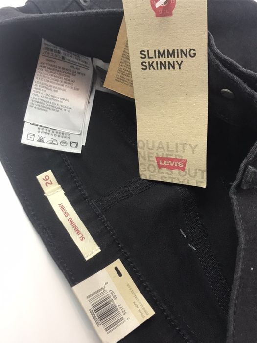 26 27 28 29 30 32 Джинсы Levis Slimming skinny черные узкие скини слим