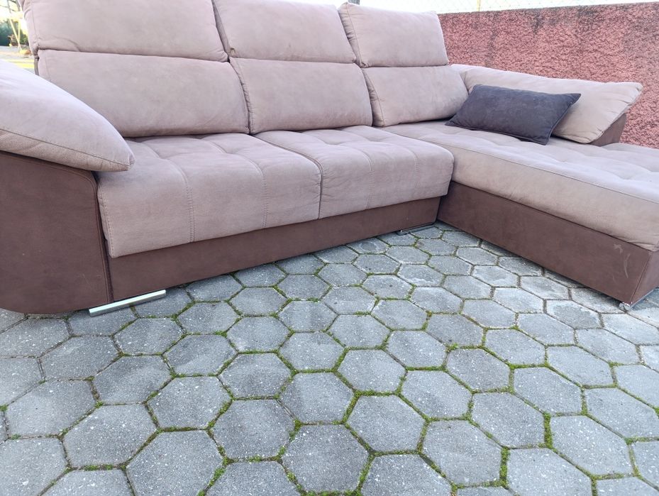 Sofá chaise longue pele de pêssego