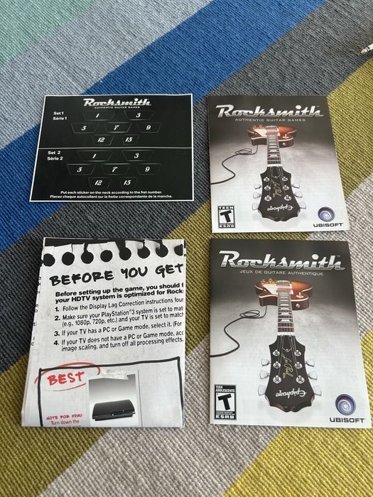 Rocksmith PS3 + Cabo Real Tone + Manuais | Completo e em Excelente Estado
