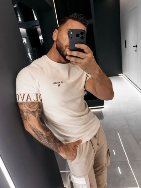 O’la Voga / t-shirt męski / ecru / S