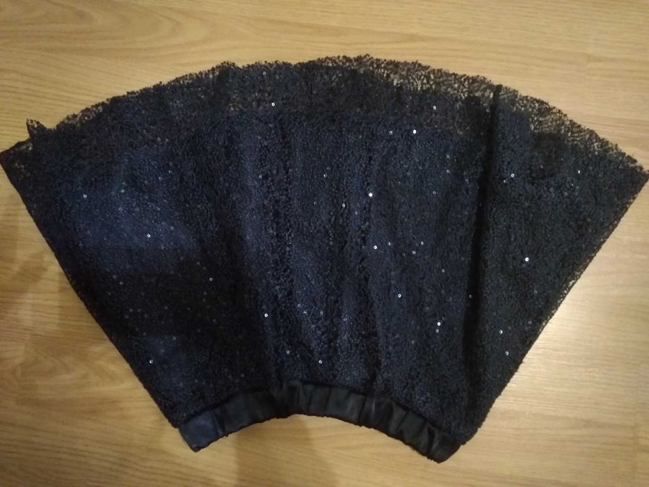 Юбка для девочки для бальных танцев на резинке юбочка с паетками