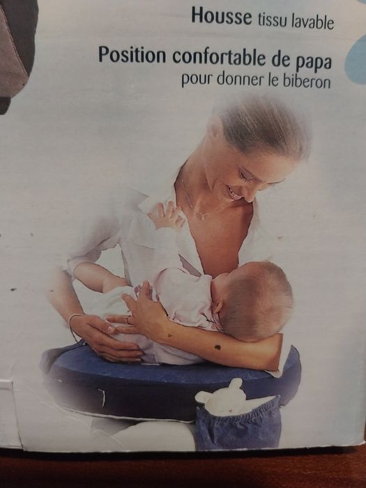 Almofada de amamentação insuflável azul