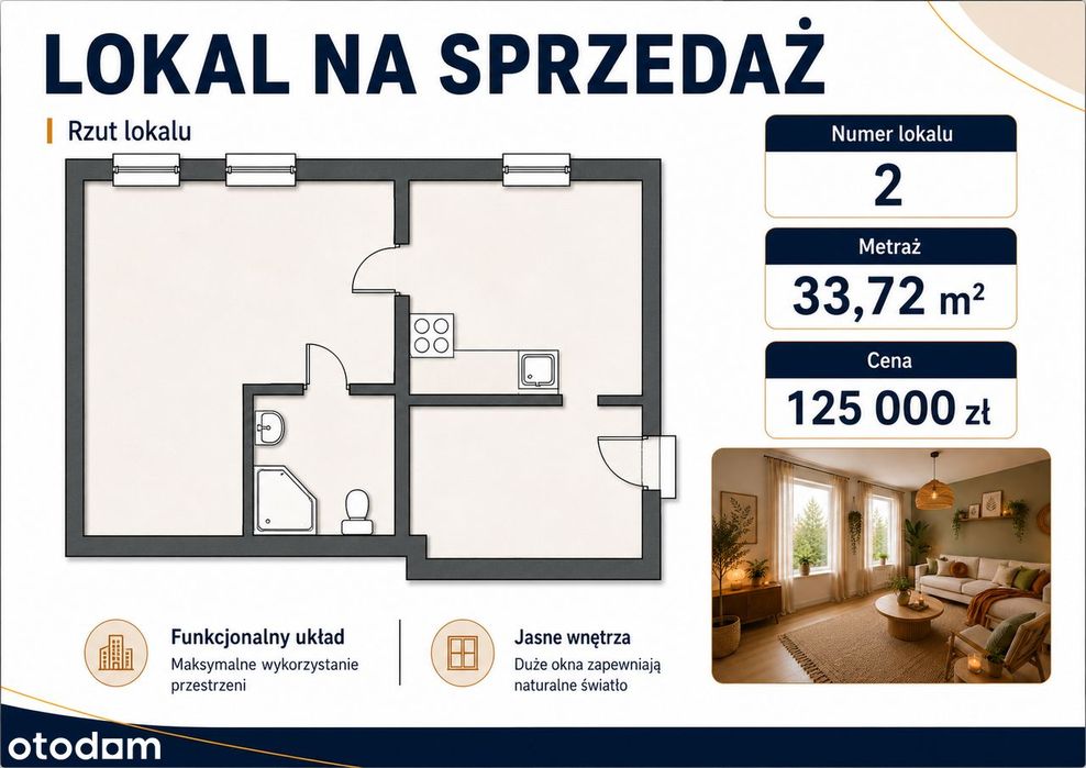 Mieszkanie 33,72 m² do wykończenia – Ruda Śląska, wysoki parter