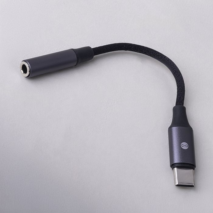 Forever adapter audio AJC-01 jack 3,5 mm - USB-C czarny