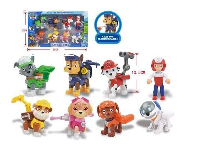 Щенячий патруль фігурки 7шт набір відкриваються рюкзачки