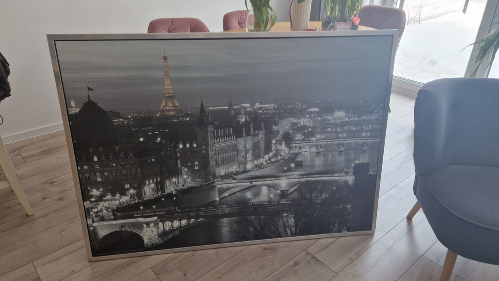 Obraz Ikea szaro-czarny