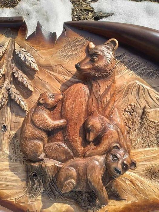 Drzwi drewniane rzeźbione