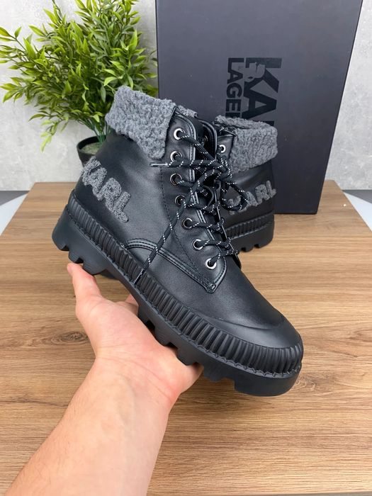 Karl Lagerfeld Trekka II Hiker Fleece r. 40 - eleganckie trzewiki