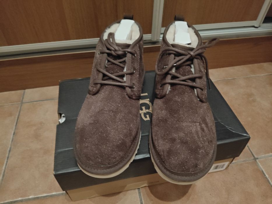 Buty botki śniegowce UGG Neumel shaggy suede 43 EU 10 US wełna