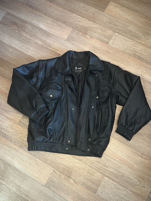 Курта кожанная, зимняя