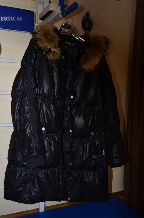 Yessika женский длинный пуховик, пальто зимнее 54-56 размер.