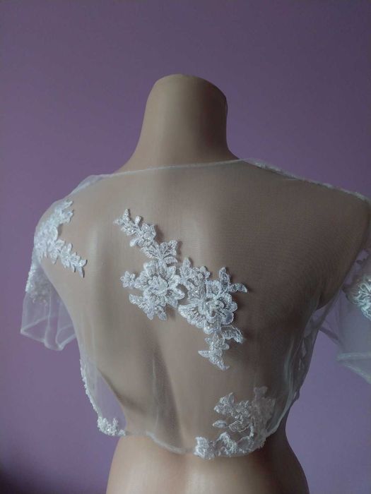 Болеро весільне вишите, свадебное/ простое болеро, на випускний,  фата