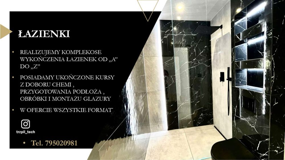 Wykończenia wnętrz , remonty , łazienki