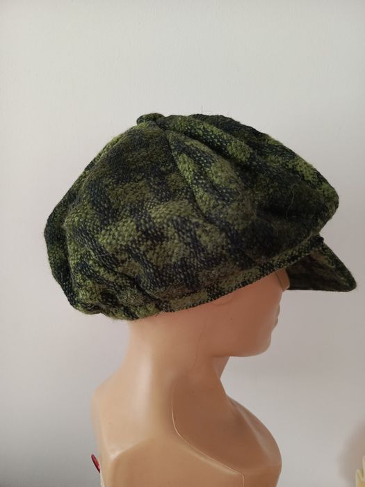 Nowy kaszkiet krata zieleń