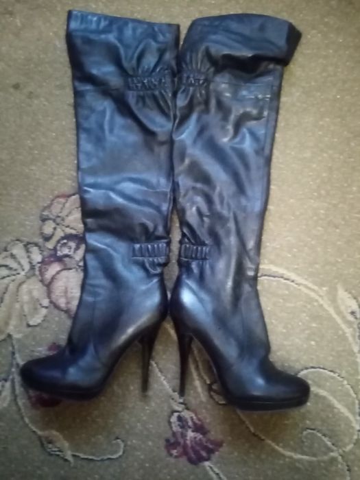 Ботфорти 37р сапожки 41р натуральна шкіра