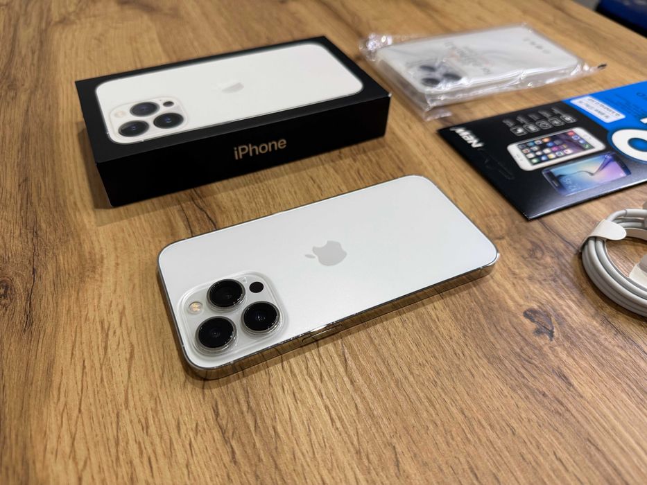 Okazja!! Iphone 13 Pro Biały/Srebrny ! Bateria 100% Gwarancja! Super Stan!
