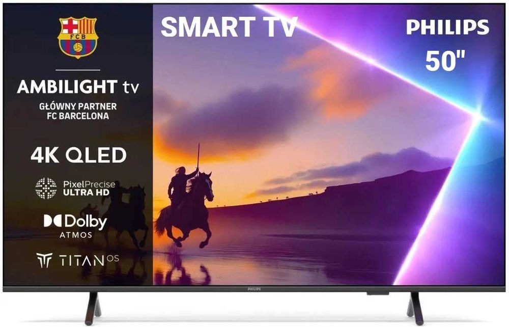 Telewizor QLED PHILIPS 50PUS8560/12 UHD 4K Smart TV Ambilight x 3