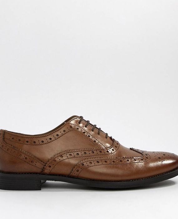 Шкіряні чолові туфлі на широку ногу оксфорди коричневі нові літо осінь