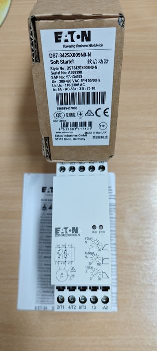 Пристрій плавного пуску DS7-342SX009N0-N 4кВт EATON 9A •плавный пуск