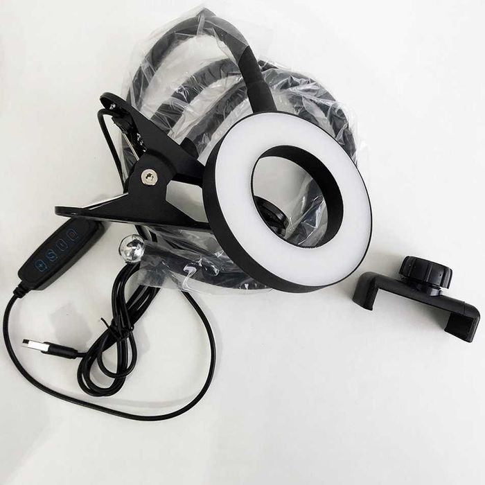 Кільцева лампа набір блогера 2в1 з тримачем для телефону для відео