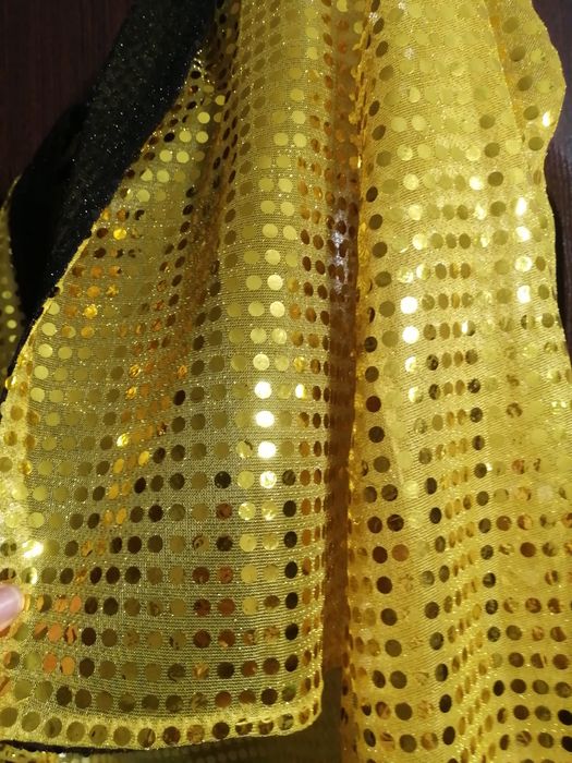 Фрак унисекс с золотыми паетками, маскарадный костюм