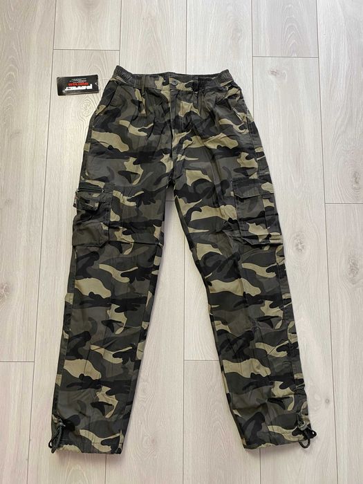 NOWE r.M Ocieplane spodnie bojówki męskie moro