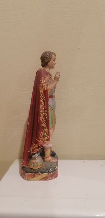 Santo expedito madeira apenas 11 cms muito detalhado