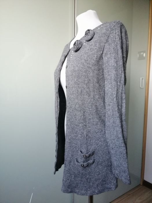 Sweter damski szary zapinany Annabetti XL