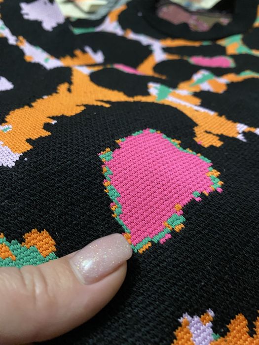 Різнокольоровий светр оверсайз