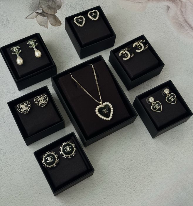 Сережки Chanel, шанель пусети з перлинами, сережки святкові