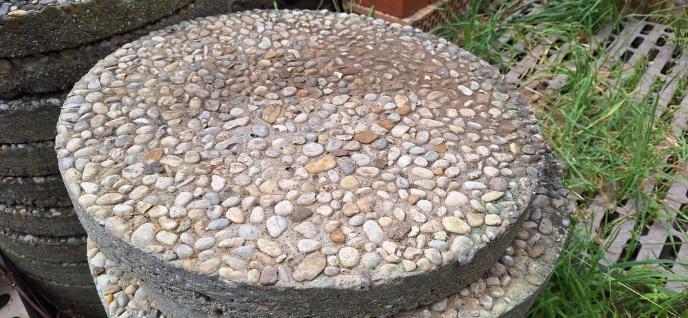 Płyty chodnikowe betonowe antypoślizgowe 45x5 okrągłe ścieżka ogrodowa